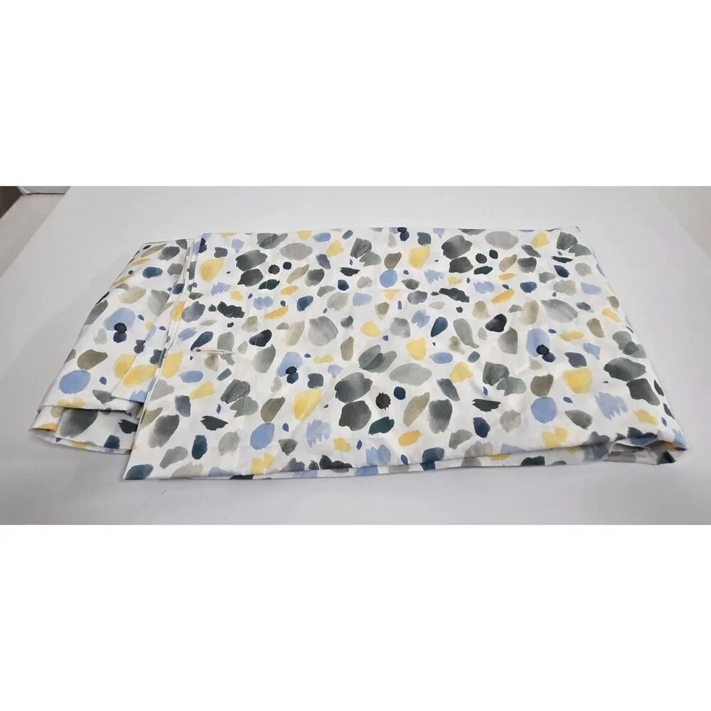 Pottery Barn Rebecca Atwood Paint Daubs Set of 3 Window Curtains Organic Cotton